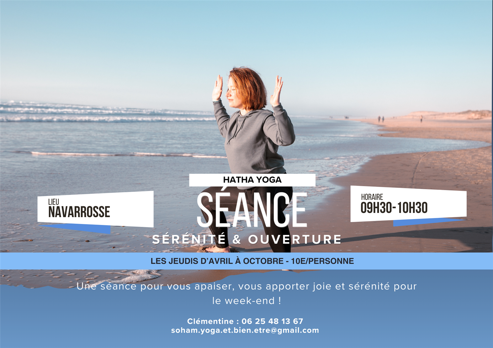 Yoga en plein air à Biscarrosse-Lac