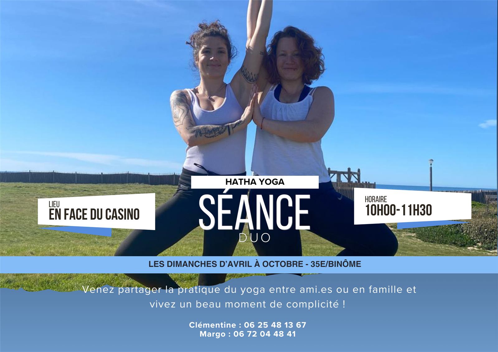 Séance de yoga en duo