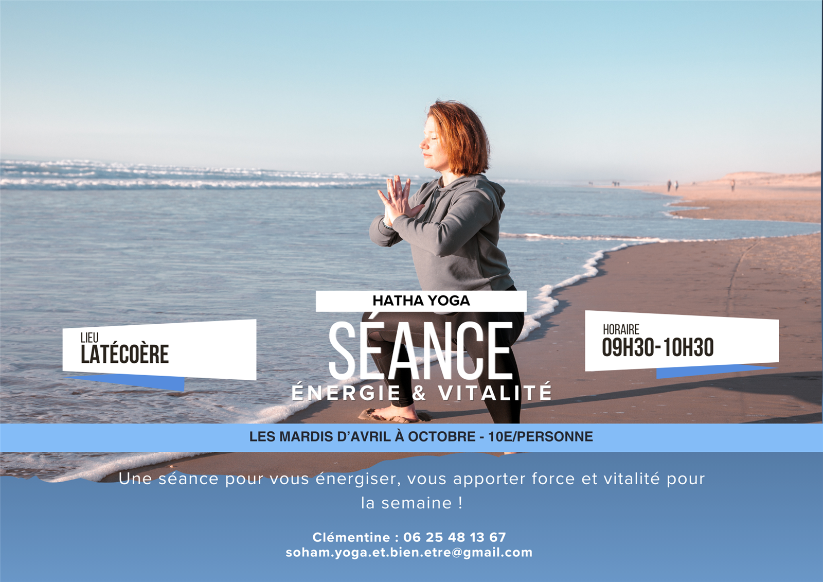 Yoga en plein air au site Latécoère