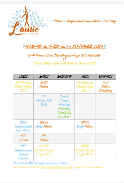 Circuit training avec Laurie