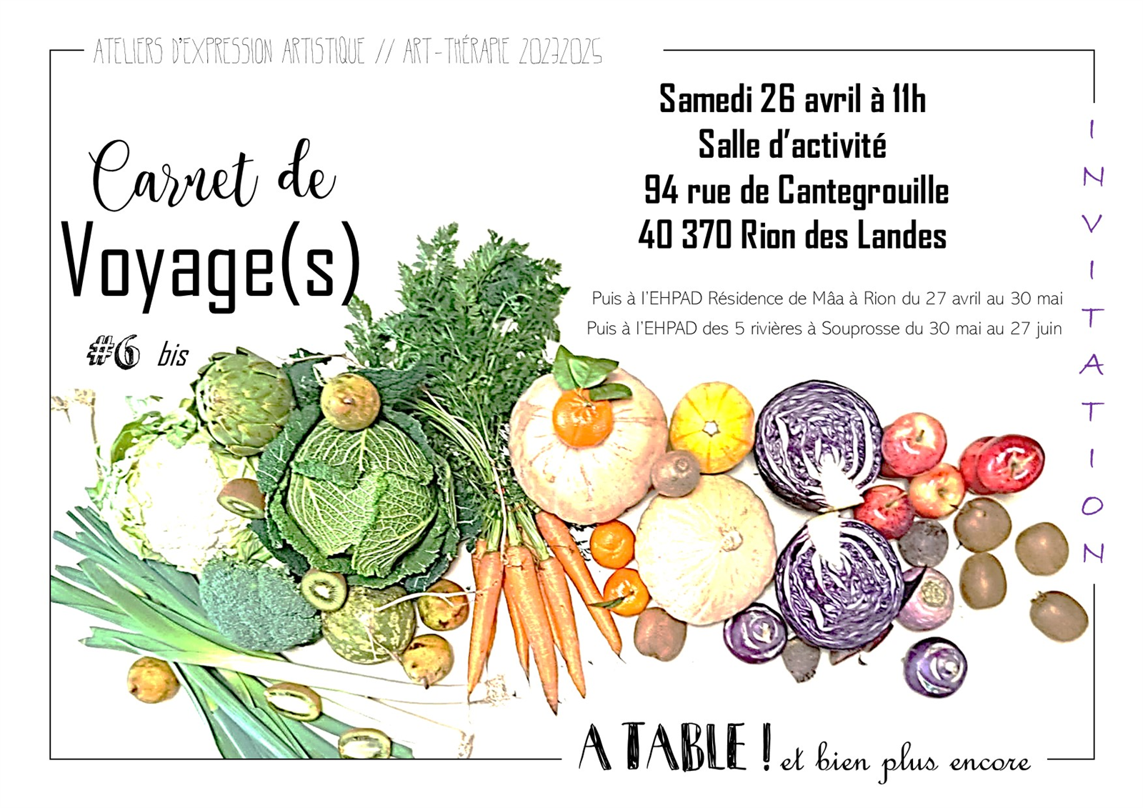 atelier d'expression artistique : CARNET DE VO ...