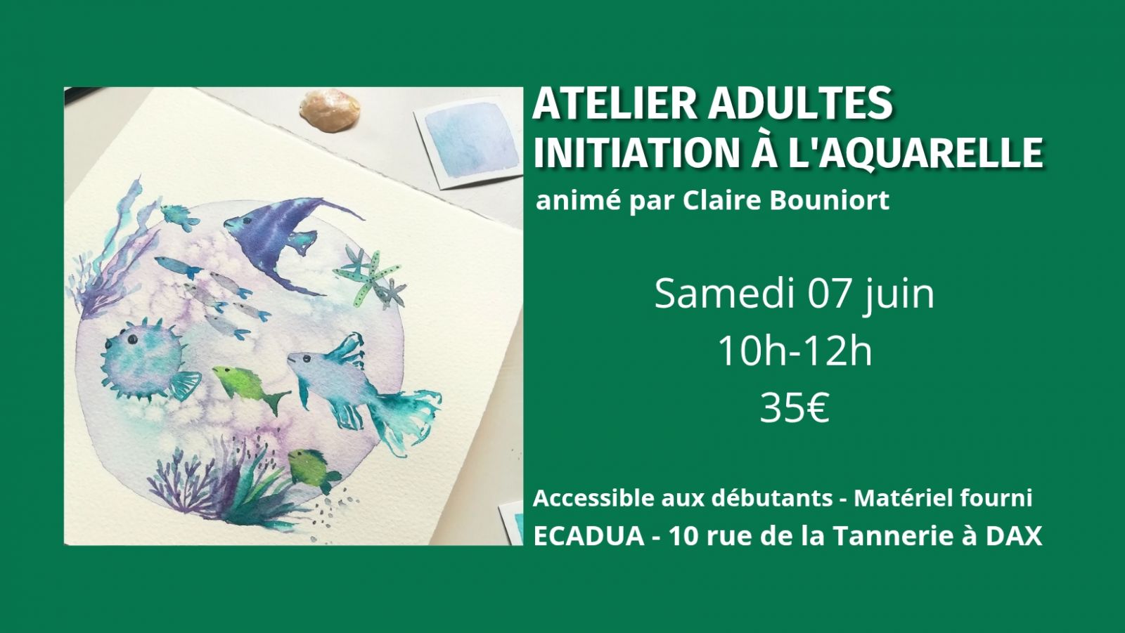 Atelier créatif Peinture aquarelle / Adultes